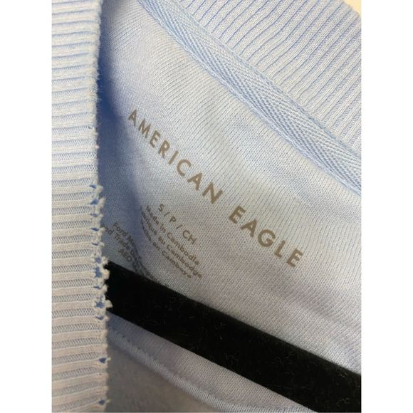 American Eagle NWT Oversized Thunderbird Graphic Sweatshirt Blue Sz Small MP $60 - Picture 4 of 14